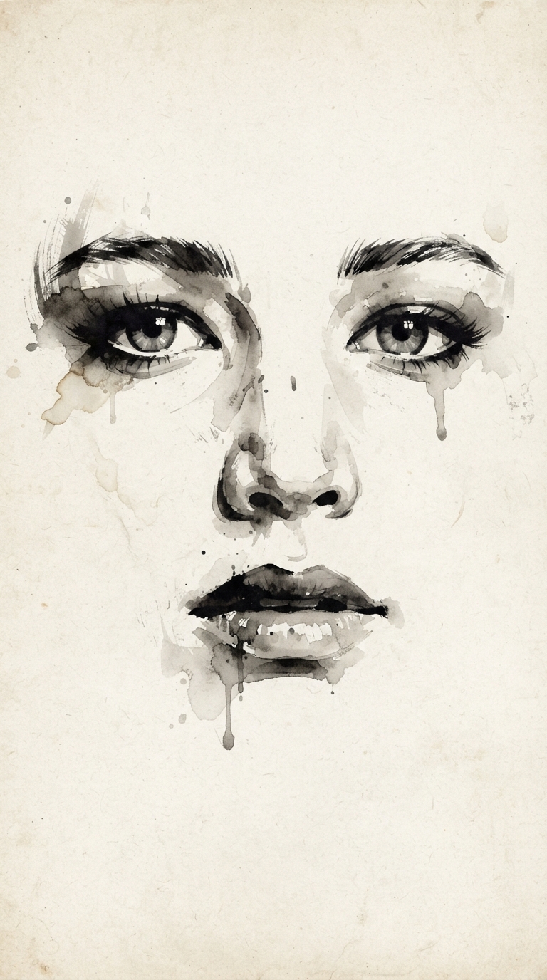 A Drawing Of A Woman S Face - Vintage illustration of a drawing of a woman's face. by Juan Fernando Pacheco
