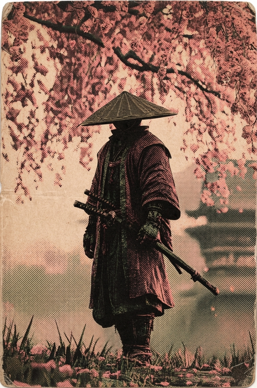 A Man In A Kimonog - Vintage illustration of a man in a kimonog. by Juan Fernando Pacheco