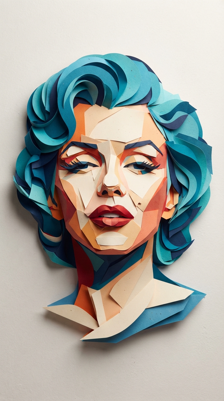 A Woman S Face Made Out Of Paper - Vintage illustration of a woman's face made out of paper. by Juan Fernando Pacheco