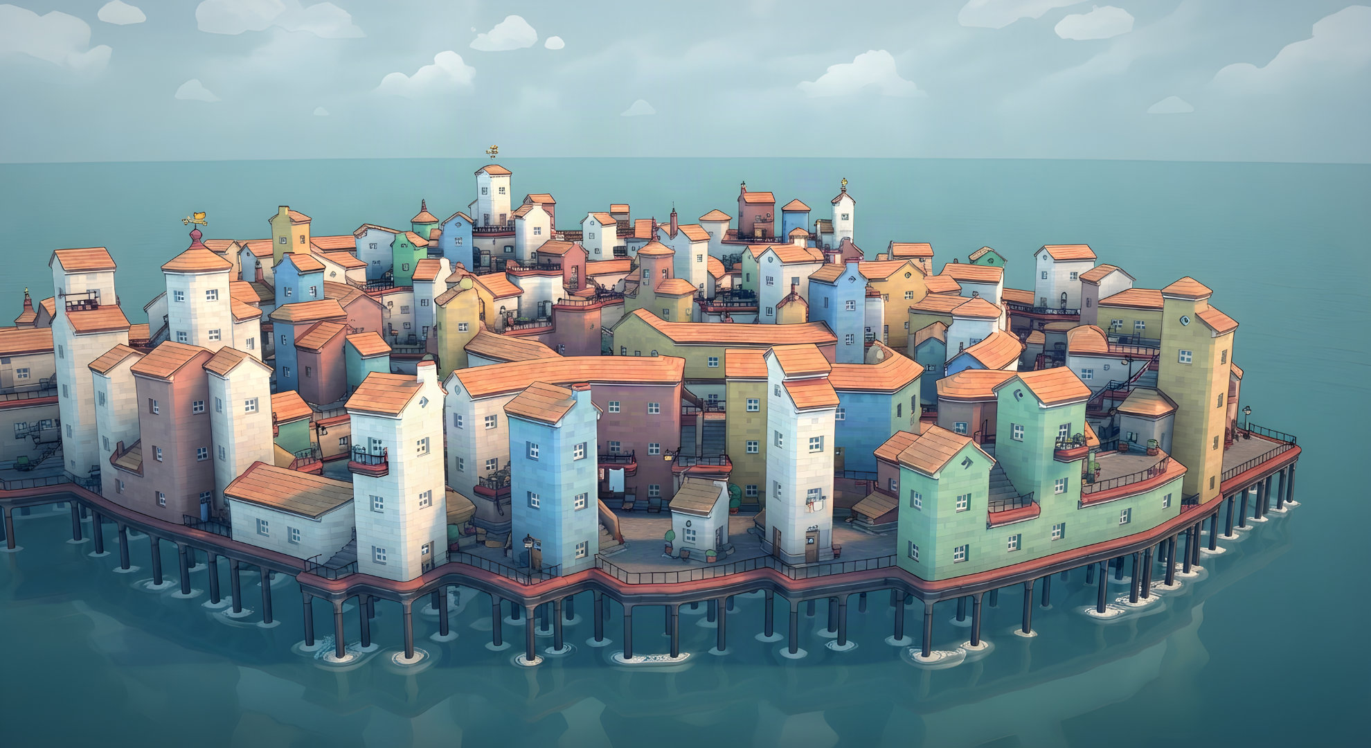 Aegean Labyrinth 04 - Digital art by Juan Fernando Pacheco