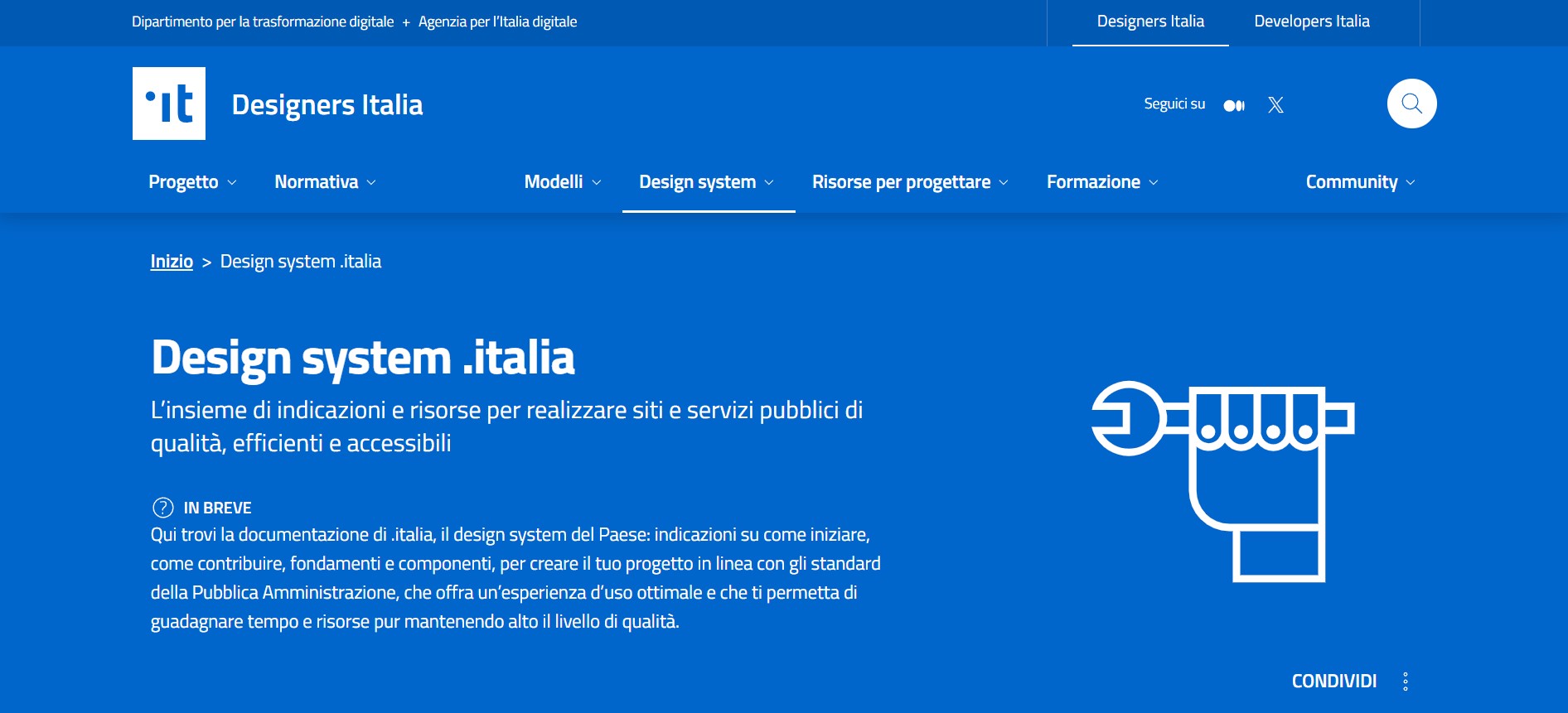 Designers Italia is the reference point for the design of the Public Administration – guides, tools, and a forum to foster collaboration and promote the role of human-centered design in the development of public services.