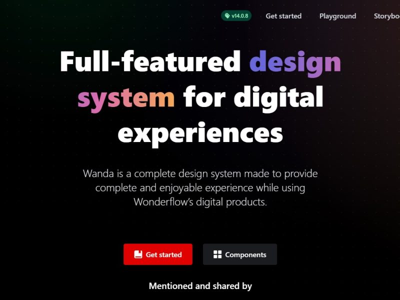Wanda is Wonderflow's open-source design system tailored for crafting digital products and experiences.